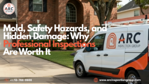 Inspection van outside a house
